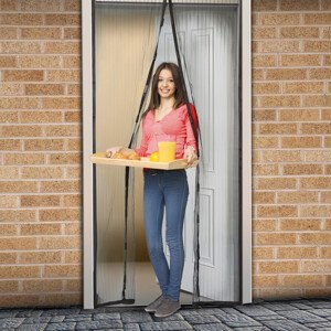 Magnetická sieťka na dvere 210 cm čierna