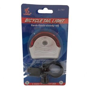 Zadné svetlo na bicykel 5 LED