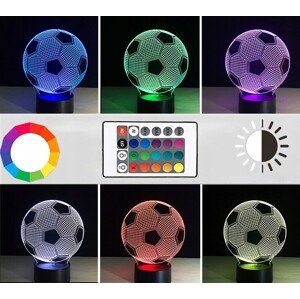 LED lampa "Futbal" s diaľkovým ovládaním