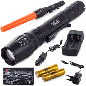 Taktická baterka Bailong s klipom CREE XM-L3-U3