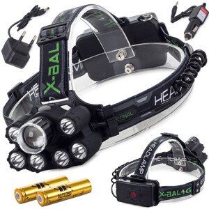 Čelovka Bailong LED XM-L T6 so zoomom a UV svetlom
