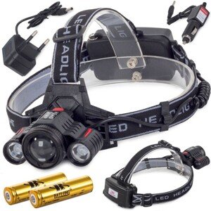 Čelovka Bailong LED XM-L T6 a 2x XP-E