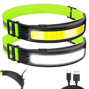 Reflexná čelová COB LED lampa