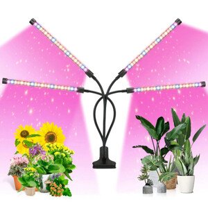 Lampa pre rast rastlín so 4 hlavami