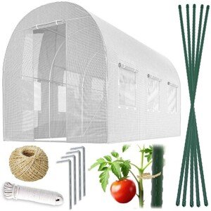 Záhradný fóliovník 2x3m 6m² - biely