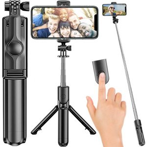 Selfie tyč so statívom a diaľkovým ovládačom
