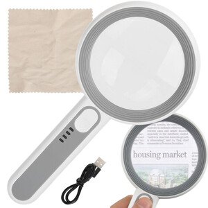 Lupa na čítanie s LED osvetlením 6-12x
