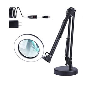 Stolná lampa s lupou 12W