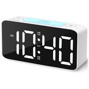 RGB elektronické hodiny YF6612-biele