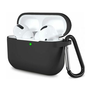 Silikónové púzdro pre Airpods 3 s karabínou - Čierna
