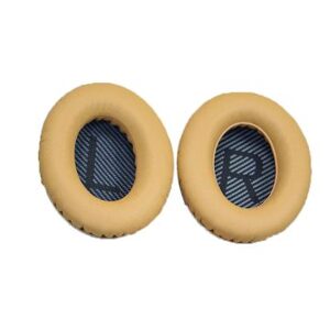 Náhradné kožené náušníky pre slúchadlá Bose QuietComfort 2, 15, 25 a 35 - Kaki s čiernym vnútrom