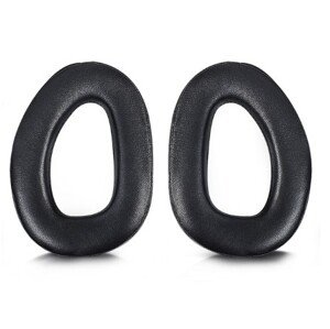 Náhradné náušníky pre slúchadlá Sennheiser GSP 300, 301, 302, 303, 350 a 370 - Čierne, kožené