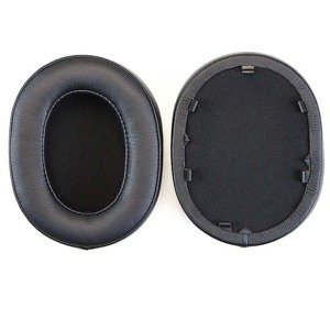 Náhradné náušníky pre slúchadlá Sony WH-1000XM5 - Čierne, kožené