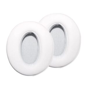Náhradné náušníky pre slúchadlá Sennheiser HD300, 300BT, 400S, 458BT, 4.40BT, 4.50BT, 4.50BTNC - Biele, kožené