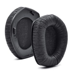 Náhradné náušníky pre slúchadlá Sennheiser HDR165, 175, 185, 195 a RS165, 175, 185, 195 - Čierne, kožené vráskavé