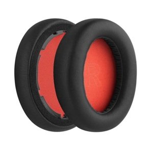 Náhradné náušníky pre slúchadlá Anker Soundcore Life Q10 - Čierne s červeným vnútrom, kožené