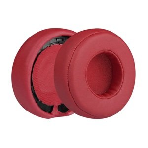 Náhradné náušníky pre slúchadlá Beats Dr. Dre Pro a Beats Dr. Dre Pro Detox - Červené, kožené