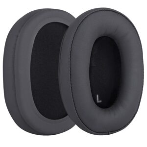 Náhradné náušníky pre slúchadlá Audio Technica ATH-SR9, DSR9BT, DSR7BT - Tmavo sivé, kožené