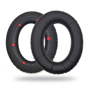 Náhradné náušníky pre slúchadlá Kingston HyperX Cloud Revolver a Revolver S - Čierno červené, kožené