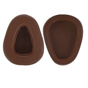 Náhradné náušníky pre slúchadlá SkullCandy Roc nation Aviator 1.0 a 2.0 - Hnedé, kožené