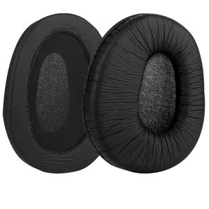 Náhradné náušníky pre slúchadlá Sony MDR-Z600, Z900, V600, V900, V900HD, 7509, 7509HD - Čierne, kožené