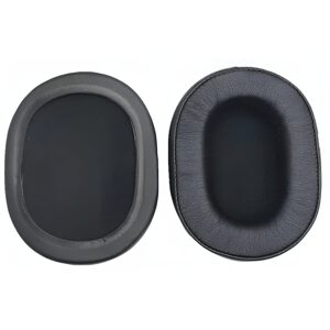 Náhradné náušníky pre slúchadlá Audio Technica ATH-M30, M40X, M50, M50S a M50X - Čierne, kožené