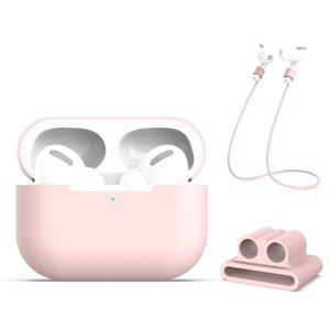 Silikónový obal pre Airpods Pro, súprava 3 kusov - Ružová